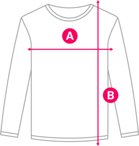 long-sleeved t-shirt measurement guide